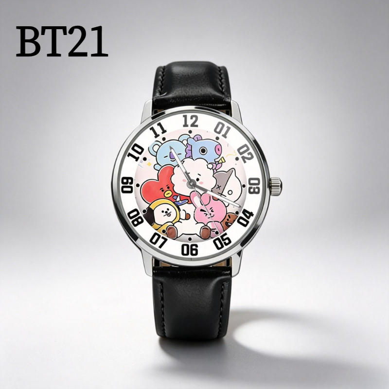 Anime Merchandise Types - Jam tangan kartun BT21 lucu untuk