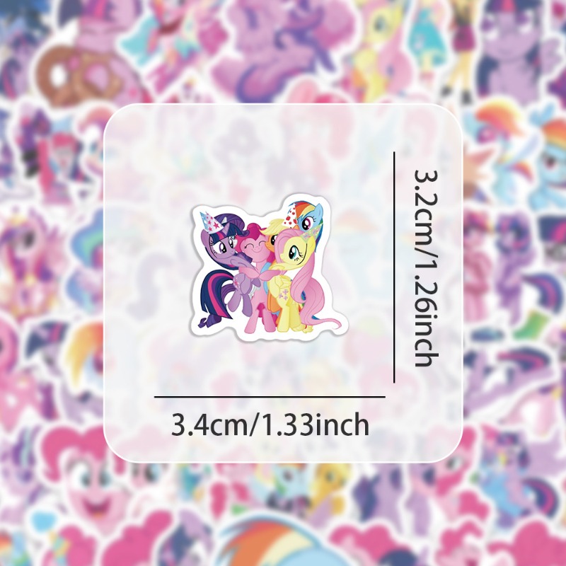 100pcs Stiker Kartun My Little - Anime Merchandise Gift ulasan dan harga